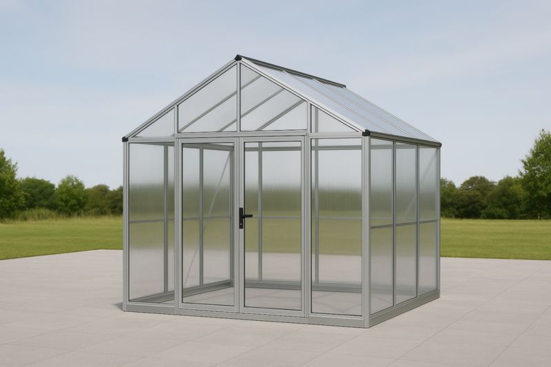 Serra da giardino in alluminio e policarbonato 260x190x210 cm-Nenolirto