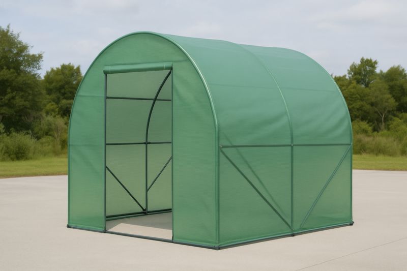 Serra in Polietilene Verde con Struttura in Acciaio-Nenolirto