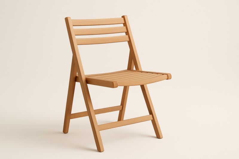 Sedia pieghevole in legno di pino 80cm x 45cm x 50cm-Kroneliva