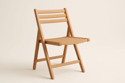 Sedia pieghevole in legno di pino 80cm x 45cm x 50cm-Kroneliva