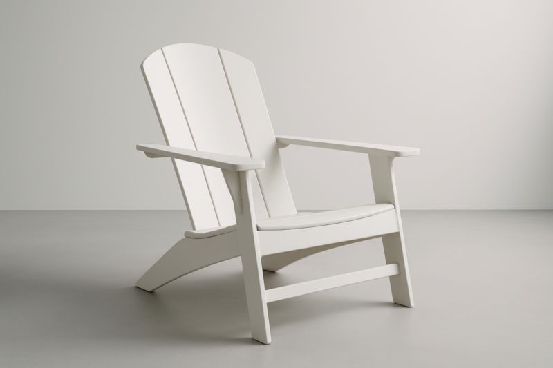 Sedia Adirondack da Esterno in Polietilene Bianco-Kroneliva