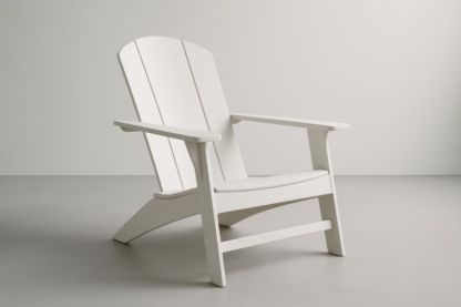 Sedia Adirondack da Esterno in Polietilene Bianco-Kroneliva