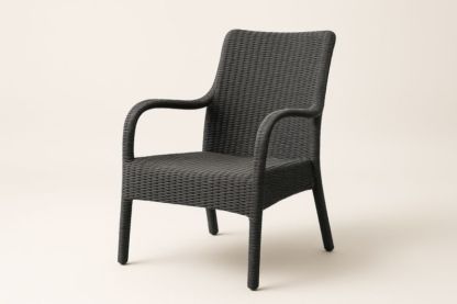 Sedia da Giardino in Polyrattan Nero-Kroneliva