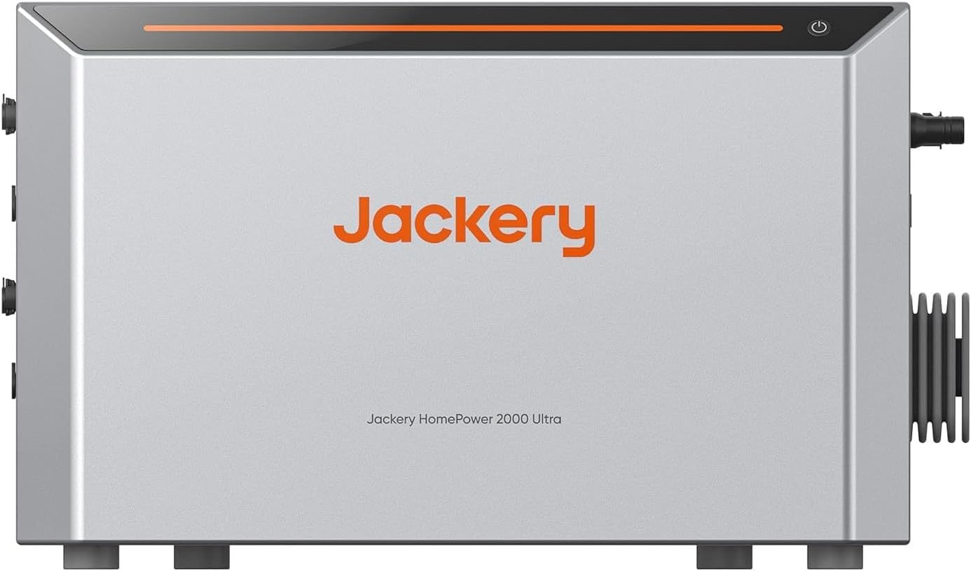 Jakcery HomePower 2000 Ultra Balkonkraftwerk mit Speicher, 2kWh VAT, Dual MPPT 2800W Solareingang, All - in - One Stromspeicher mit Wechselrichter, erweiterbar bis 8kWh, PlugundPlay, IP65-Warmthsta