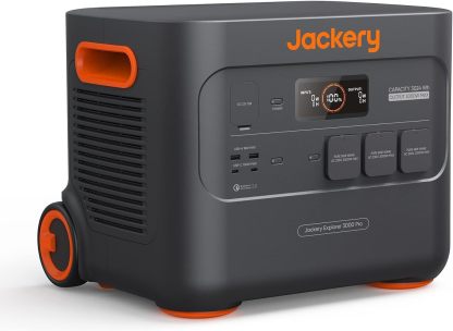 Jackery Explorer 3000 Pro Tragbare Powerstation 3024Wh, bis zu 3000W Leistung, Schnellladung in 1,8 Stunden, 3 x AC Ausgang, 2X USB - C Ladeanschlüsse, für den Außenbereich und Notfälle zu Hause-Warmthsta