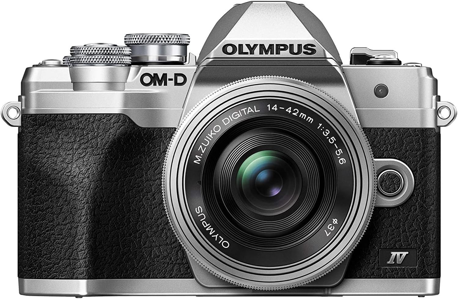 Olympus OM - D E - M10 Mark IV Micro - Four - Thirds - Systemkamera - Kit, 20 MP Sensor, 5 - Achsen - Bildstabilisation, leistungsstarker AF, Wi - Fi, Silber inkl. M.Zuiko Digital ED 14 42mm F3.5 5.6 EZ Pancake Silber-Warmthsta