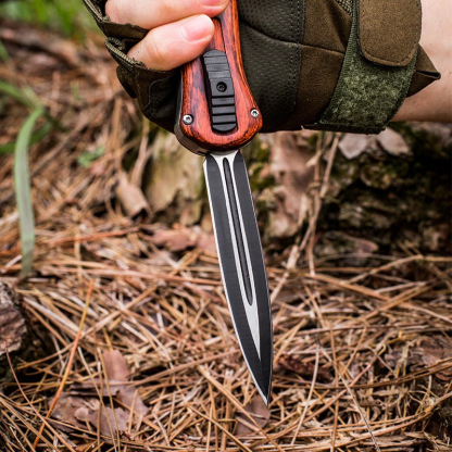 ⚡Last Day 70% OFF丨Benchmade 3300BK Infidel OTF Automatic Knife - Black/White D2 Plain Edge