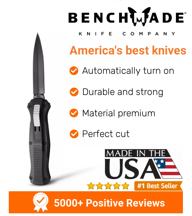 ⚡Last Day 70% OFF丨Benchmade 3300BK Infidel OTF Automatic Knife - Black/White D2 Plain Edge