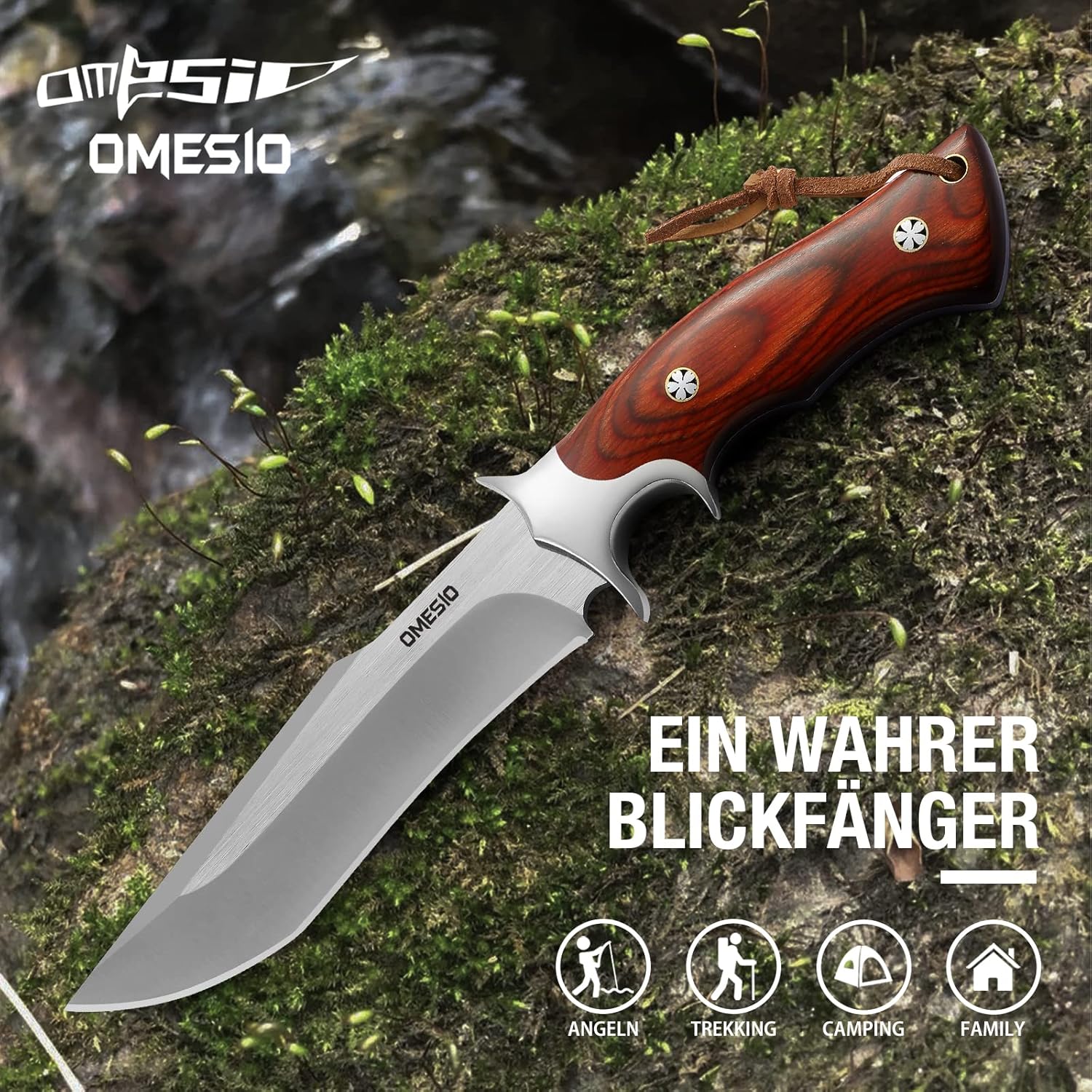 ⚡Clearance Sale 60% OFF丨Omesio Fixed M390 Steel Blade Survival Knife with Sheath