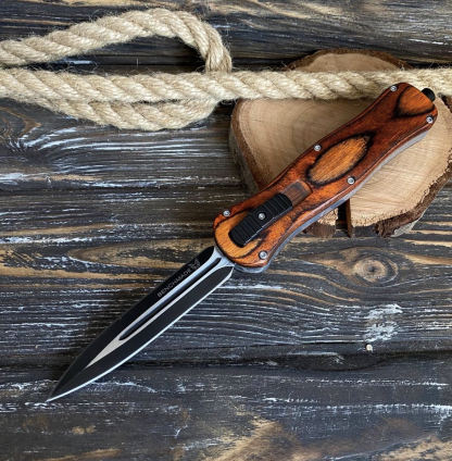 ⚡Last Day 70% OFF丨Benchmade 3300BK Infidel OTF Automatic Knife - Black/White D2 Plain Edge