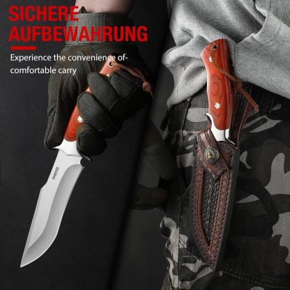 ⚡Clearance Sale 60% OFF丨Omesio Fixed M390 Steel Blade Survival Knife with Sheath