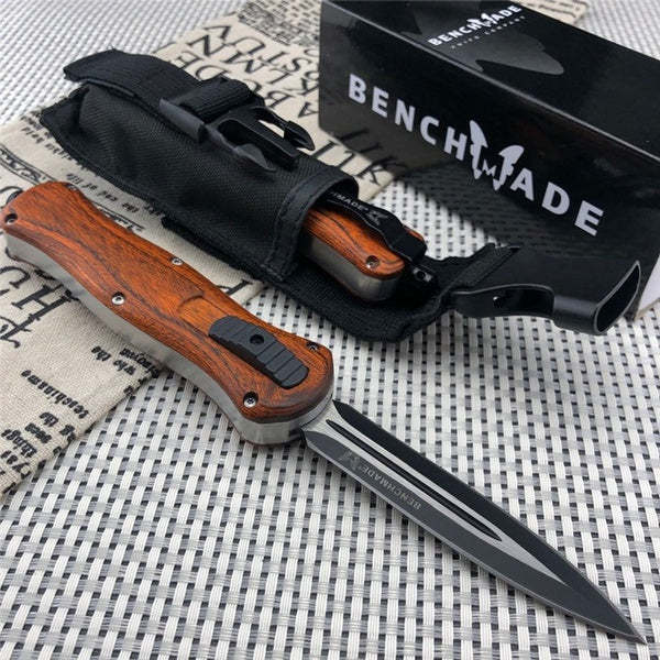 ⚡Last Day 70% OFF丨Benchmade 3300BK Infidel OTF Automatic Knife - Black/White D2 Plain Edge