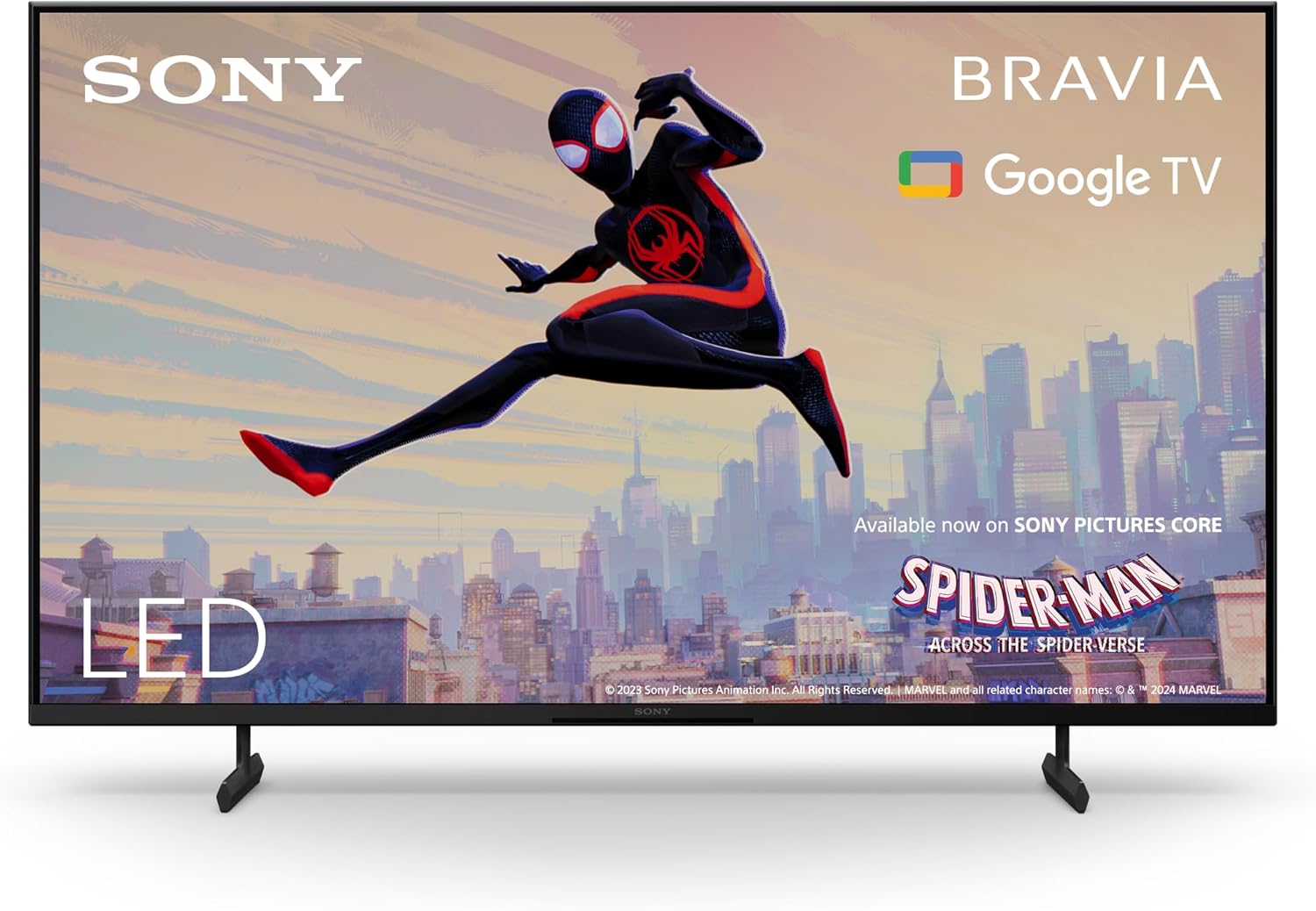 Sony BRAVIA, KD - 43X80L, 43 Zoll Fernseher, LED, 4K HDR, Google TV, Smart TV, Works with Alexa, BRAVIA CORE, TRILUMINOS PRO, HDMI 2.1, Gaming - Menü mit ALLM-Airyify