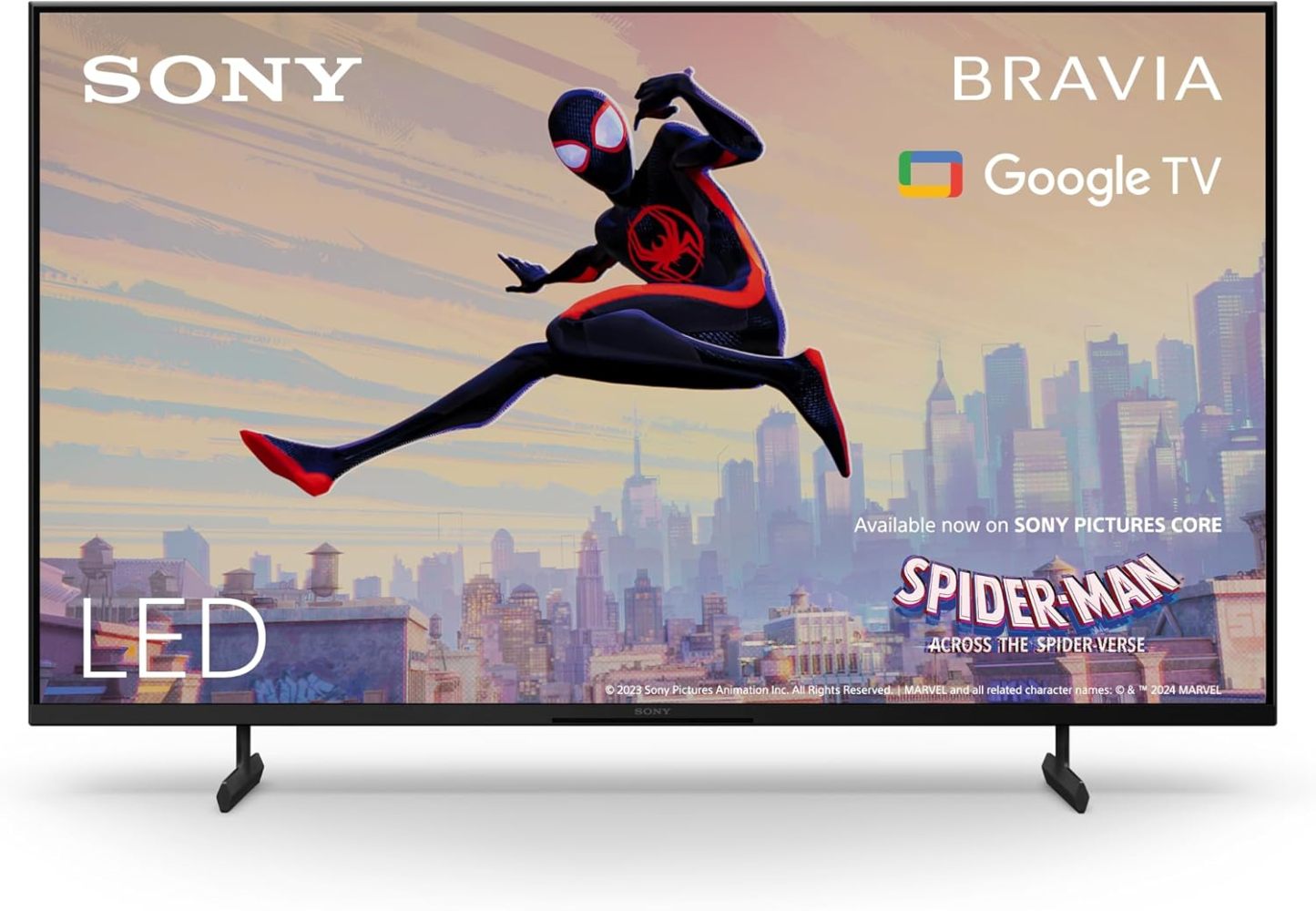 Sony BRAVIA, KD - 43X80L, 43 Zoll Fernseher, LED, 4K HDR, Google TV, Smart TV, Works with Alexa, BRAVIA CORE, TRILUMINOS PRO, HDMI 2.1, Gaming - Menü mit ALLM-Airyify