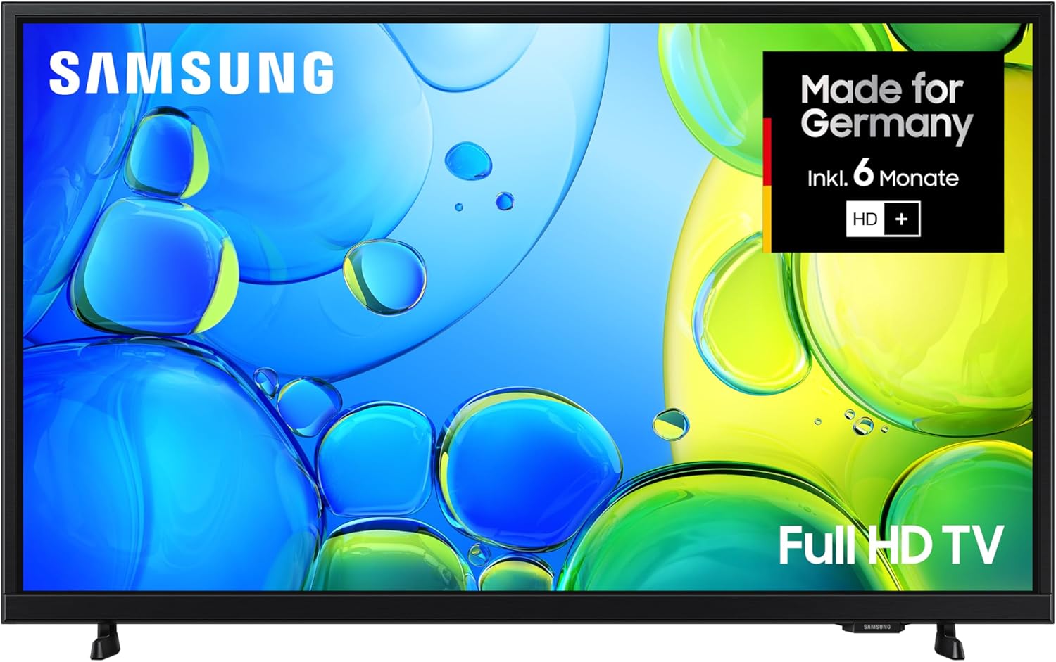 Samsung Full HD F6009F 32 Zoll 81 cm LED Flachbildfernseher, PurColor - Technologie, HDR, Object Tracking Sound Lite, Knox Security, One UI Tizen, Smart TV, Unbegrenzt kostenlose Inhalte-Airyify