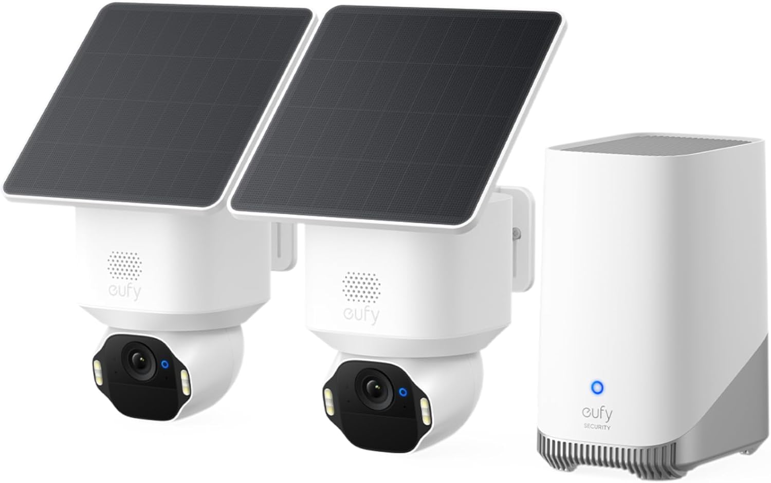 eufy SoloCam E42 2 - Cam Kit , 4K Überwachungskamera für außen, HomeBase S380, Solar, KI - Bewegungstracking, Stroboskop, Schwenken und Neigen, Gesichtserkennung, lokaler Speicher bis 16TB, kabellos-Airyify