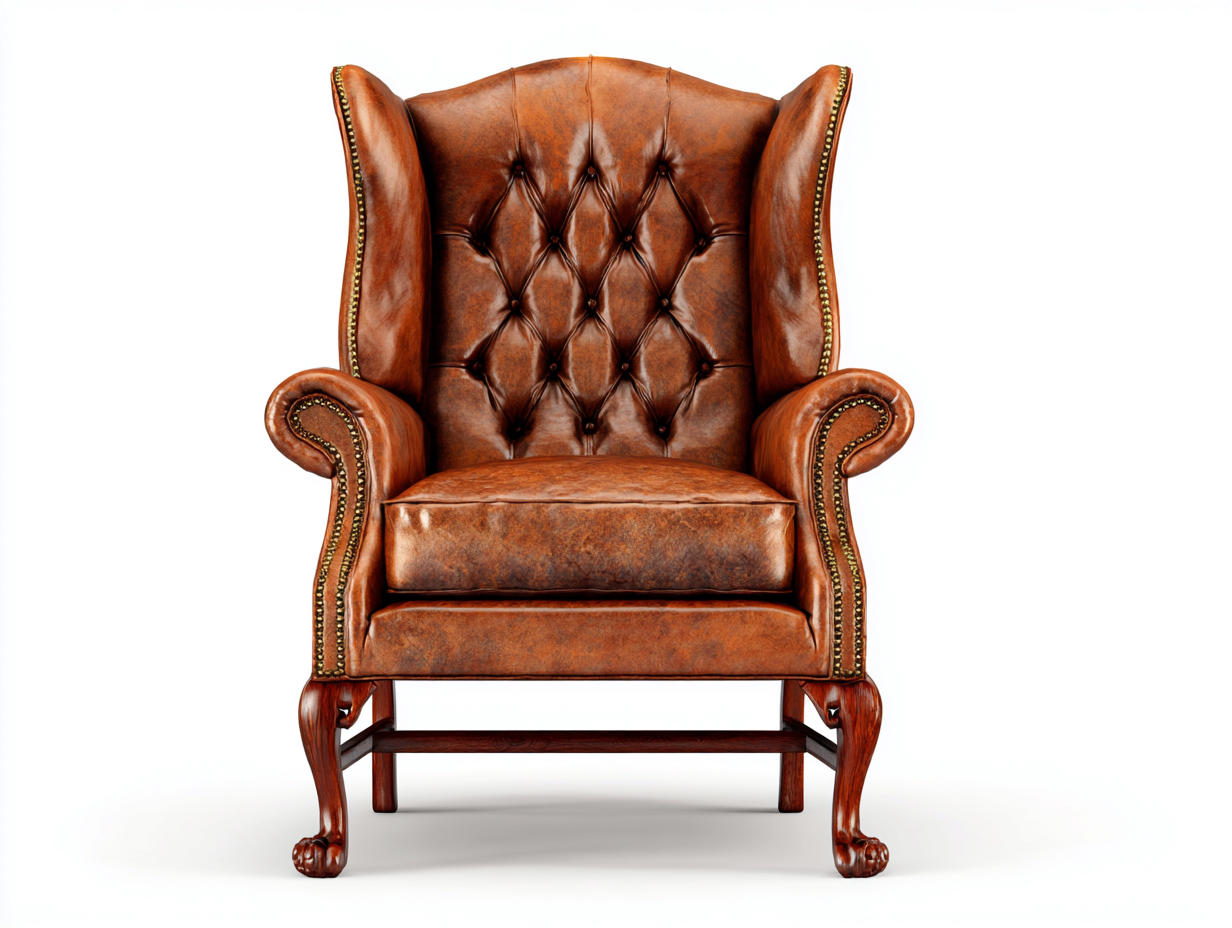 Sessel - Echtleder - 85x90x115 cm - braun - für Wohnzimmer - klassisches Design-Airyify