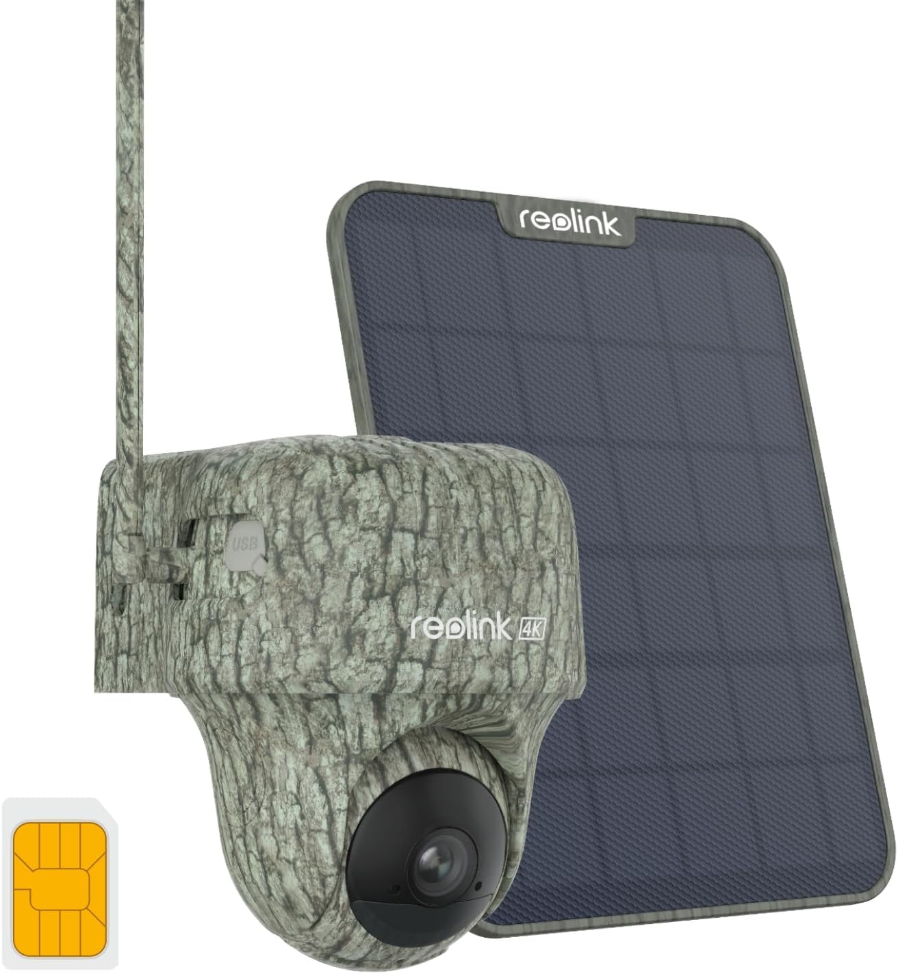 Reolink 4K 3G 4G LTE PTZ Überwachungskamera Aussen mit SIM - Karte, Wildkamera mit Bewegungsmelder Nachtsicht No Glow , 32GB microSD - Karte, Tieranerkennung, Schnappschuss, Go Ranger PT-Airyify