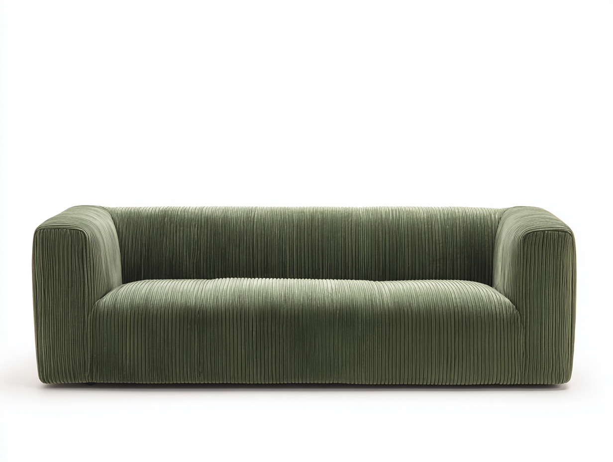 Dreisitzer Stoffsofa 215x95x70 cm - grün - für Wohnzimmer - modernes Design-Airyify