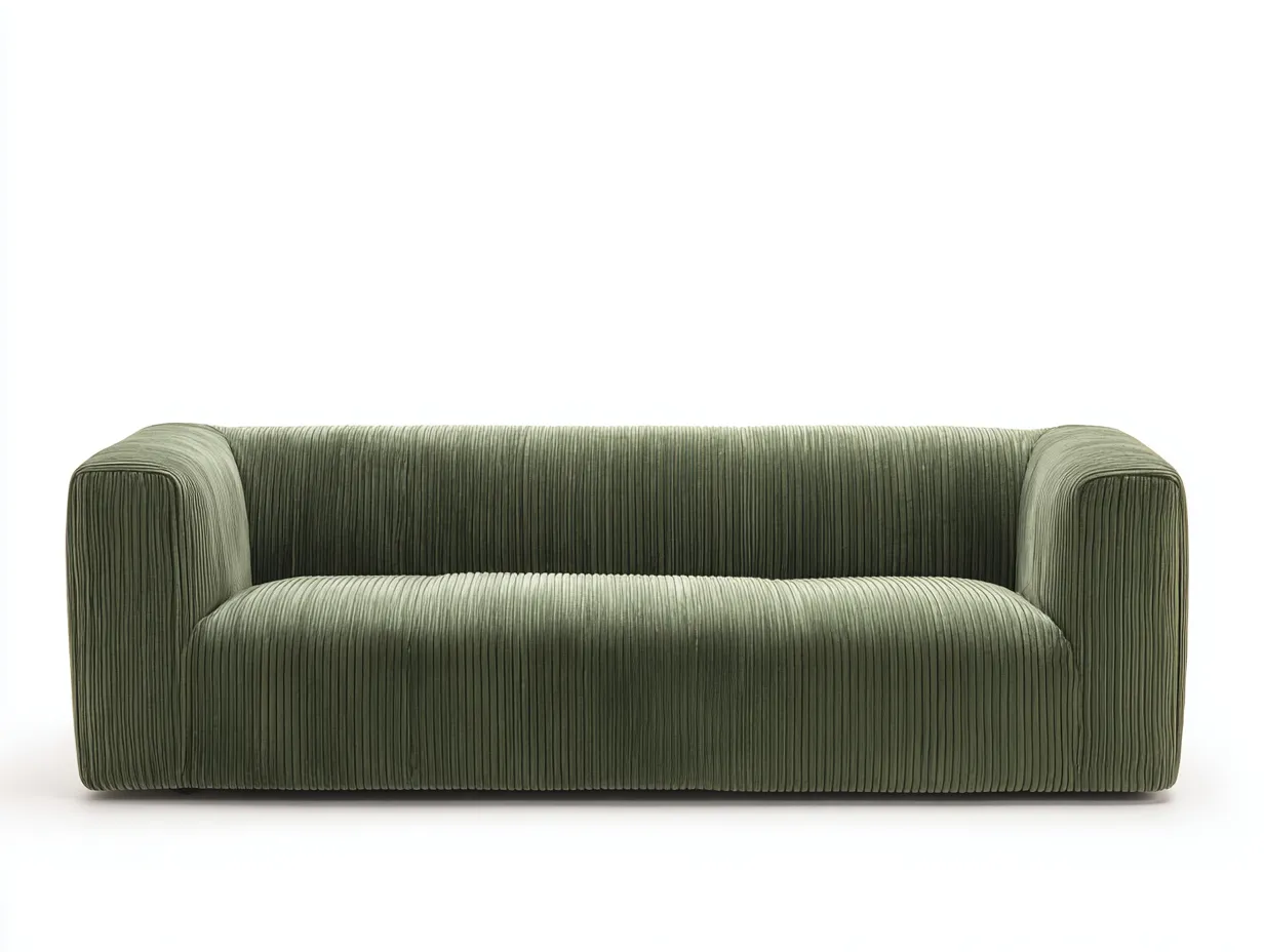 Dreisitzer Stoffsofa 215x95x70 cm - grün - für Wohnzimmer - modernes Design-Airyify