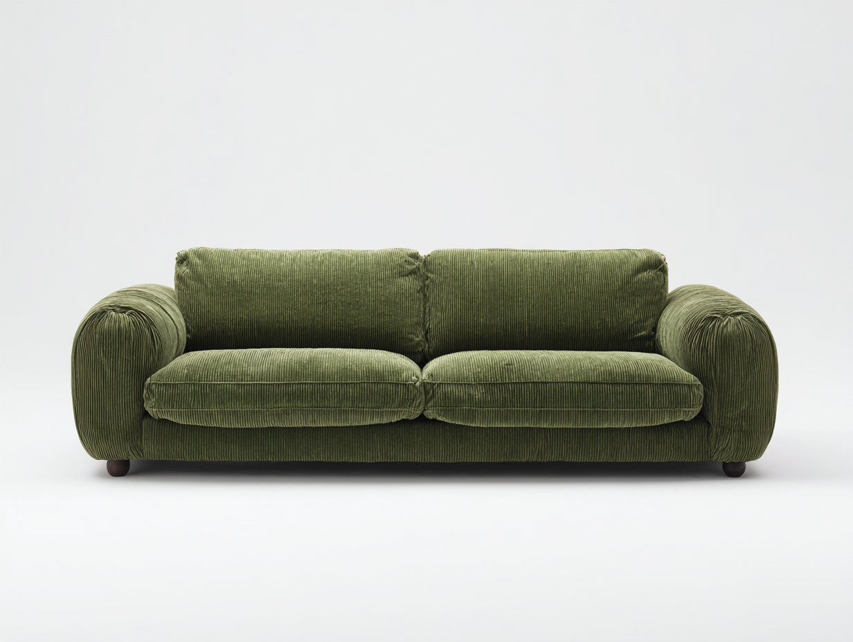 Sofa 3 Sitzer - Stoff - 210x100x78 cm - grün - für Wohnzimmer - modernes Design-Airyify