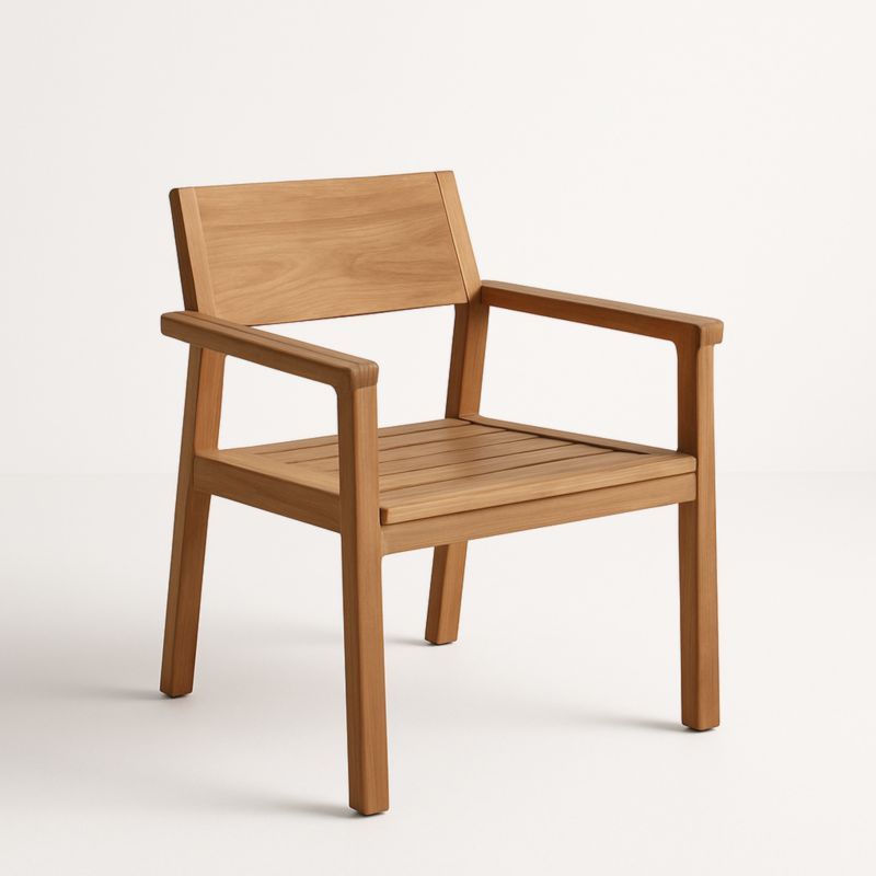 Sedia da Esterno in Teak Massiccio