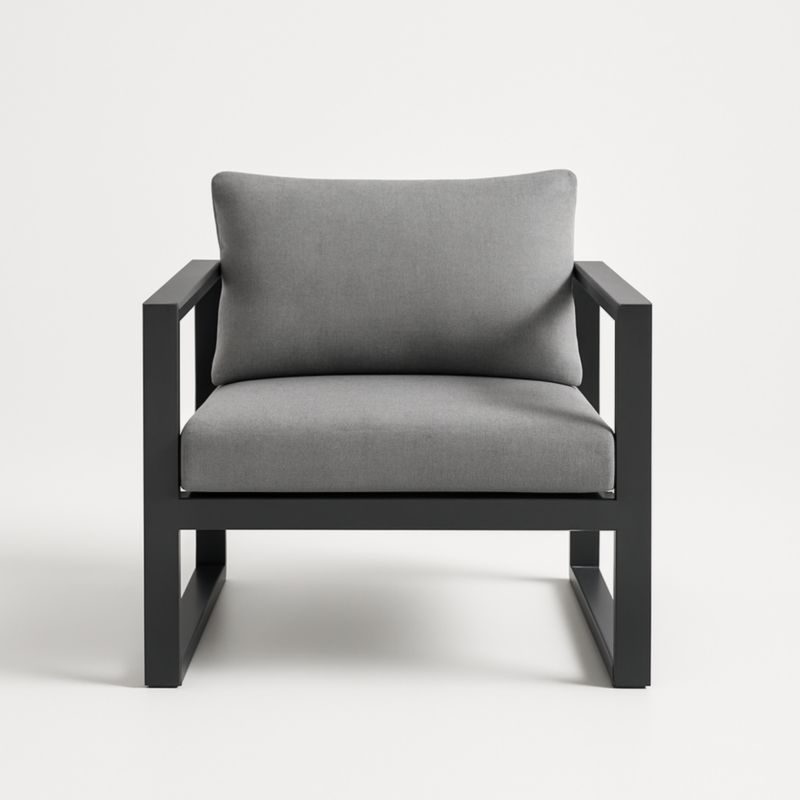 Poltrona in Alluminio e Tessuto Grigio