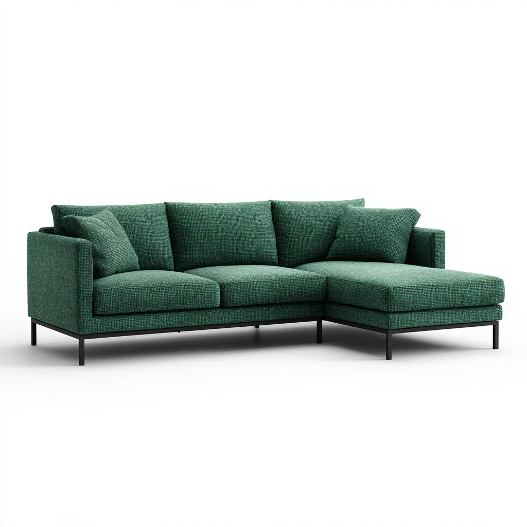 Canapé d'angle Tissu 270x158x82 cm - Vert - Style moderne-Abodearo