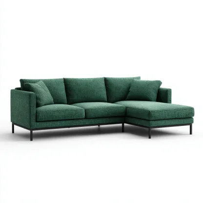 Canapé d'angle Tissu 270x158x82 cm - Vert - Style moderne-Abodearo