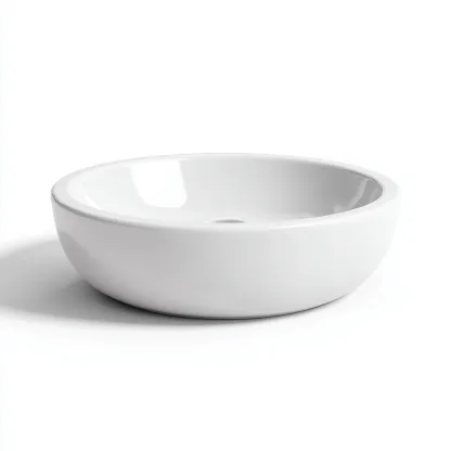 Lavabo Céramique 40x40x15 cm - Blanc - Design moderne-Abodearo