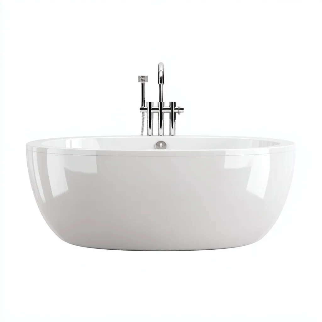 Baignoire Acrylique 165x85x60 cm - Blanc - Design moderne-Abodearo