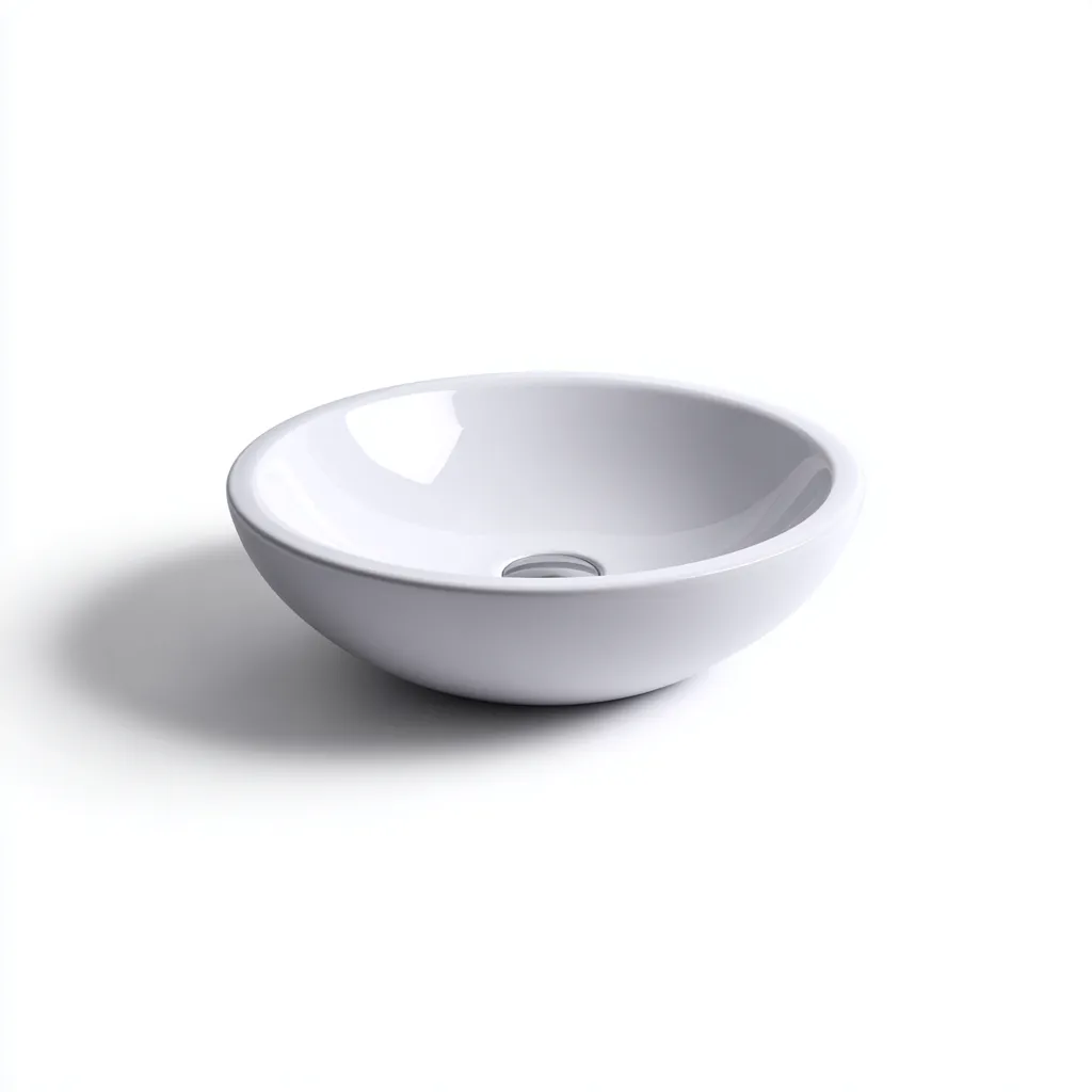 Lavabo Céramique 42x42x14 cm - Blanc - Design épuré-Abodearo