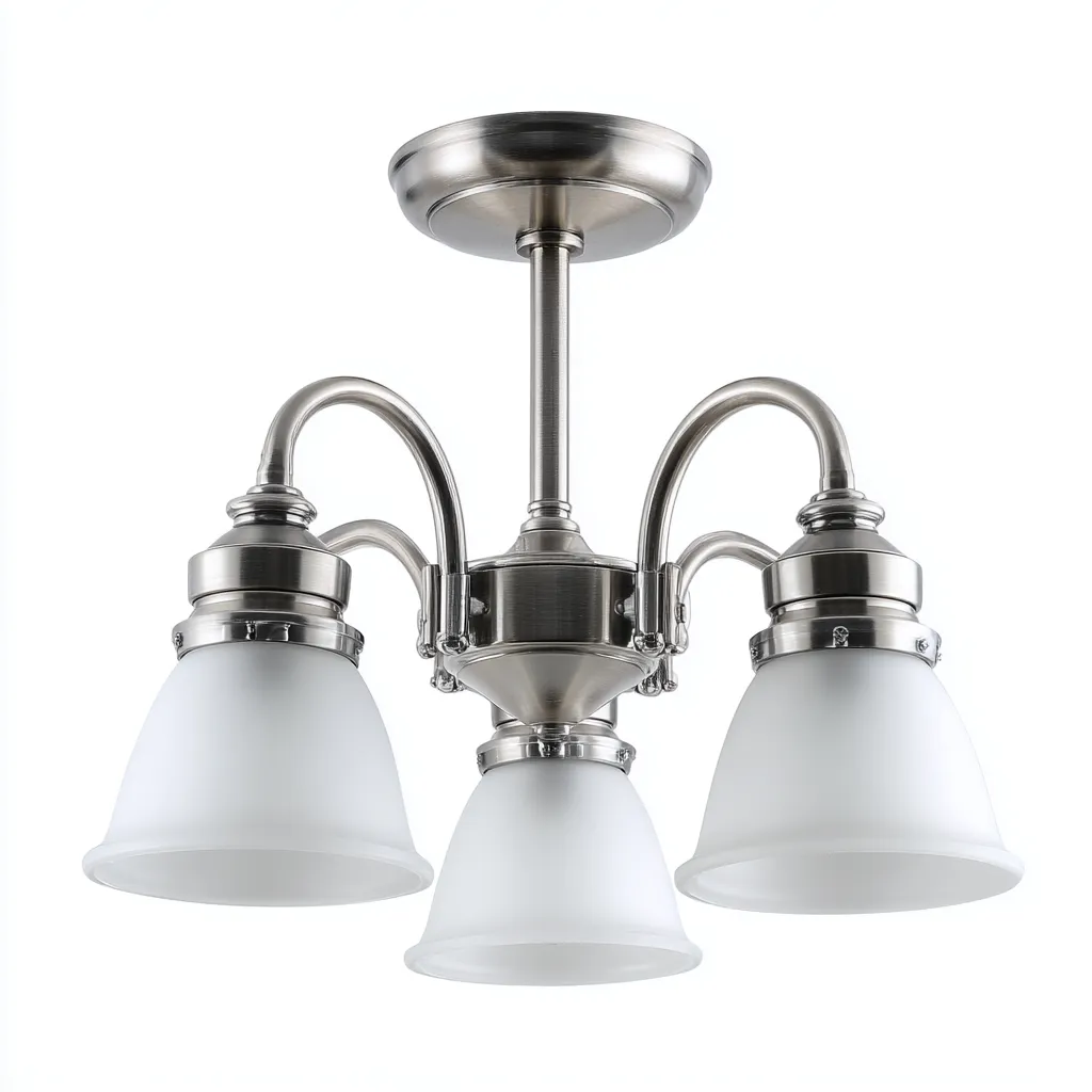 Plafonnier métal et verre 38x38x32 cm - argent-blanc - style classique-Abodearo