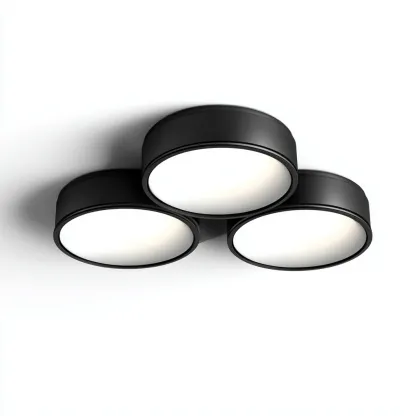 Plafonnier Métal-Plastique 46x44x13 cm - Noir - Design moderne-Abodearo