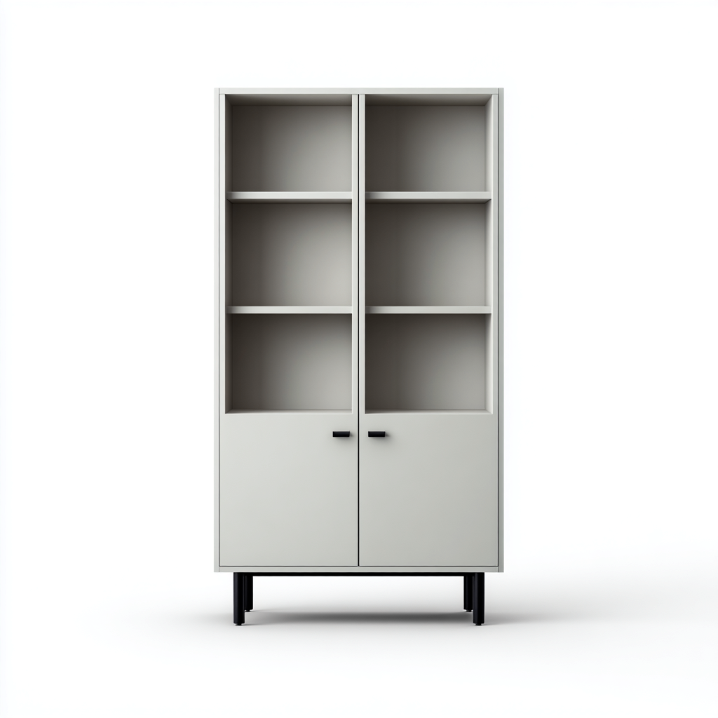Meuble de rangement de cuisine bois 90x40x180 cm - gris - armoire de cuisine moderne-Abodearo