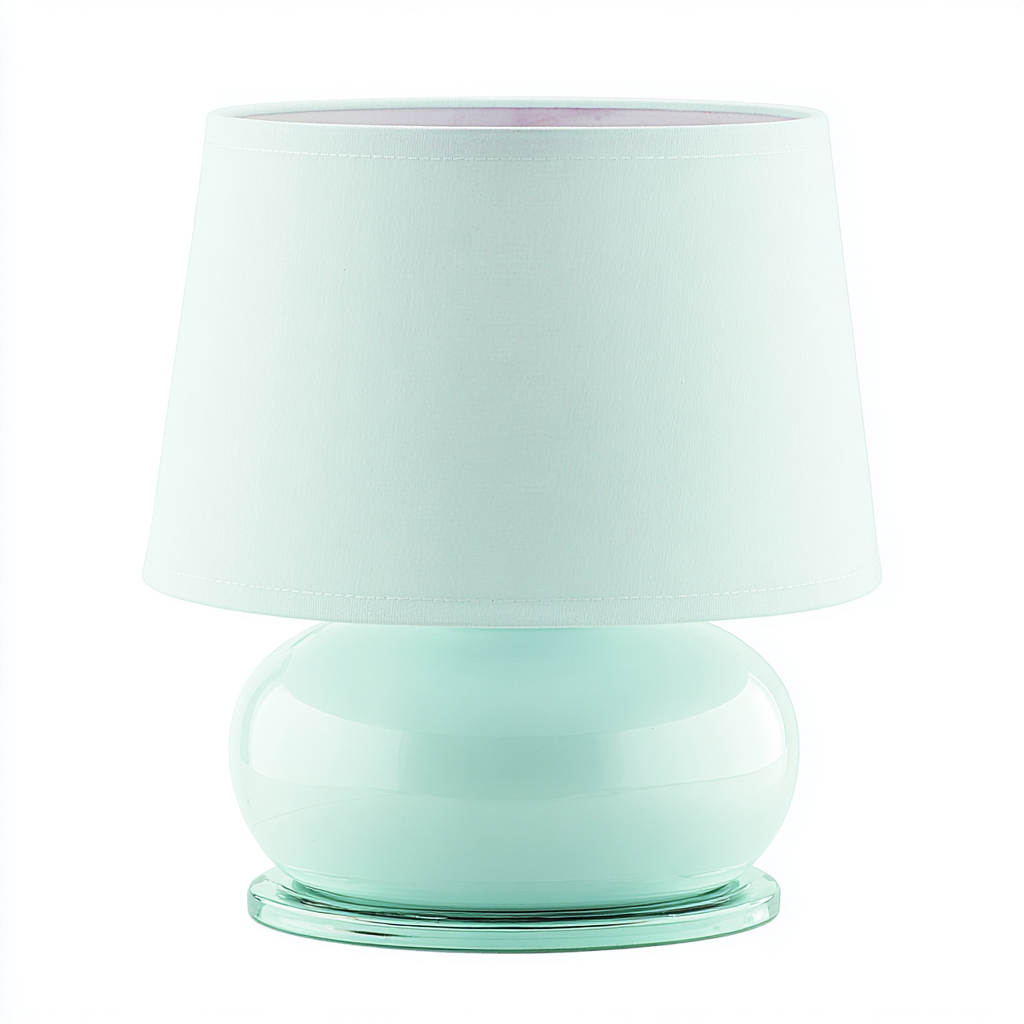 Lampe de table Verre 30x20 cm - Bleu clair-Blanc - Style moderne-Abodearo