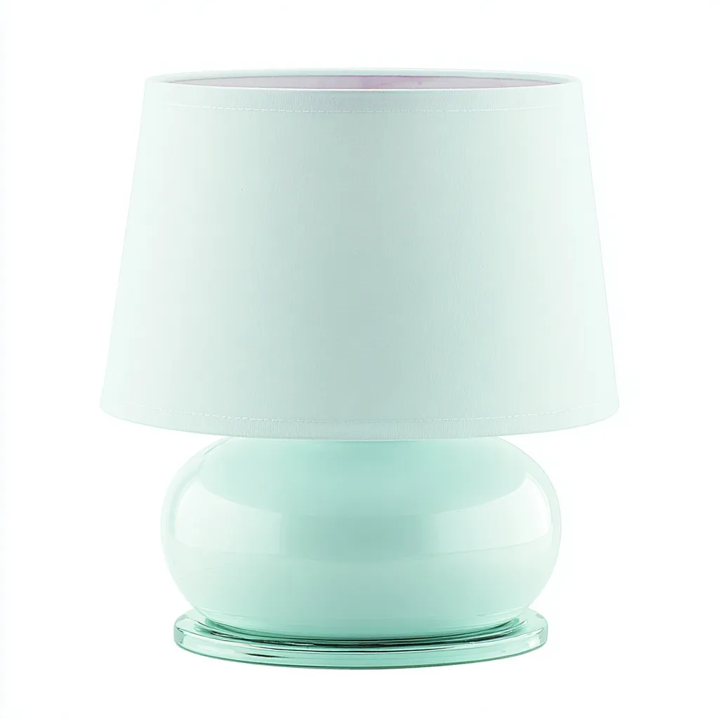 Lampe de table Verre 30x20 cm - Bleu clair-Blanc - Style moderne-Abodearo