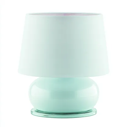 Lampe de table Verre 30x20 cm - Bleu clair-Blanc - Style moderne-Abodearo