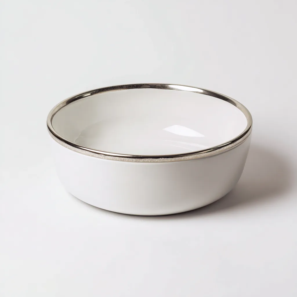 Lavabo Céramique 40x40x13 cm - Blanc-Argent - Design moderne-Abodearo