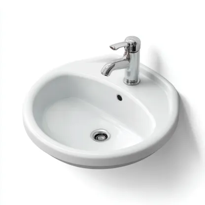 Lavabo Céramique 48x42x18 cm - Blanc - Design fonctionnel-Abodearo