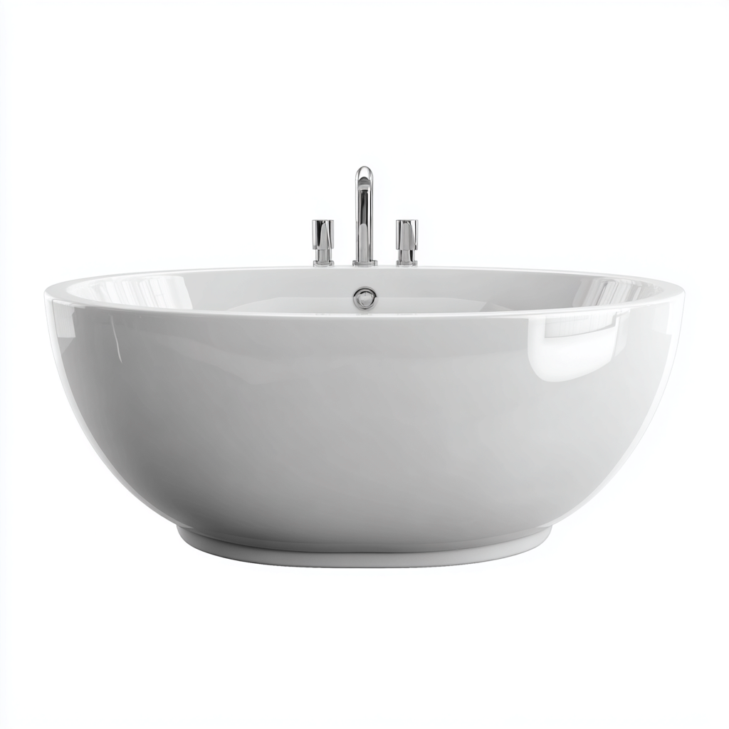 Baignoire Acrylique 160x80x60 cm - Blanc - Design moderne-Abodearo