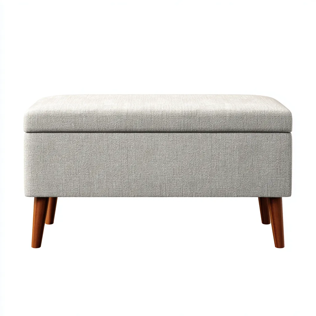 Banc de lit en tissu avec coffre 90x40x45 cm - gris - style moderne pour chambre-Abodearo