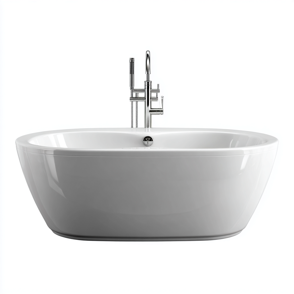 Baignoire Acrylique 170x80x60 cm - Blanc - Design moderne-Abodearo