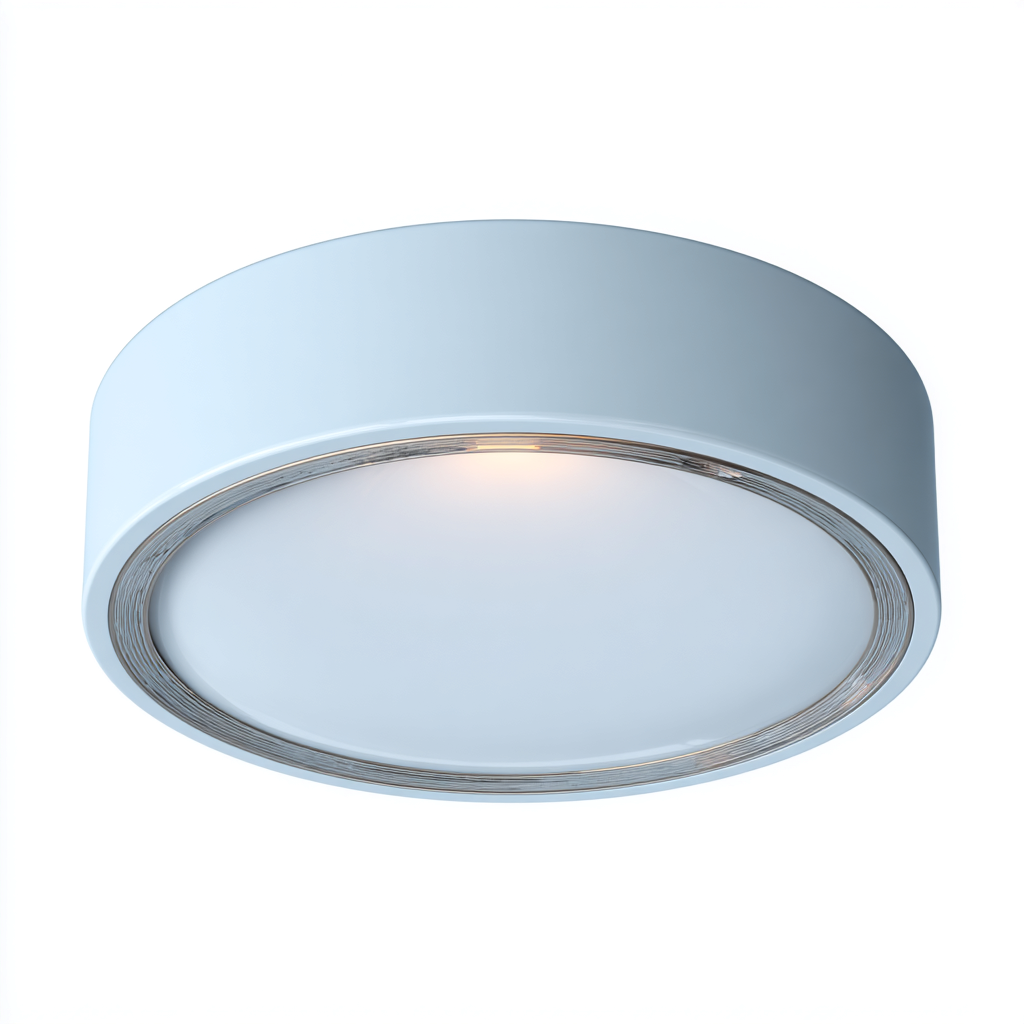 Plafonnier Métal-Plastique 28x28x7 cm - Blanc - Design moderne-Abodearo