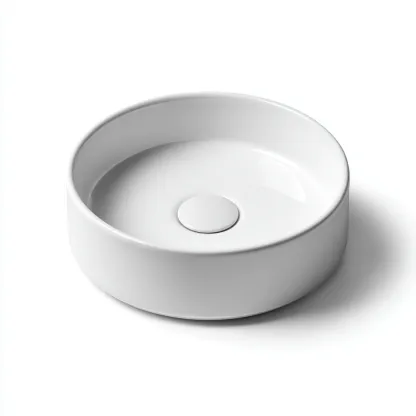 Lavabo Céramique 40x40x12 cm - Blanc - Design minimaliste-Abodearo
