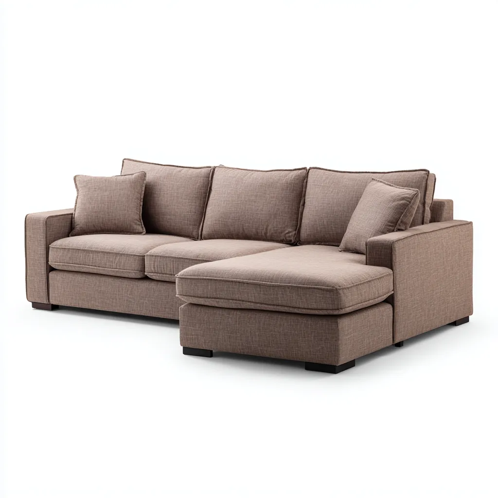 Canapé d'angle Tissu 275x160x82 cm - Brun - Style moderne-Abodearo