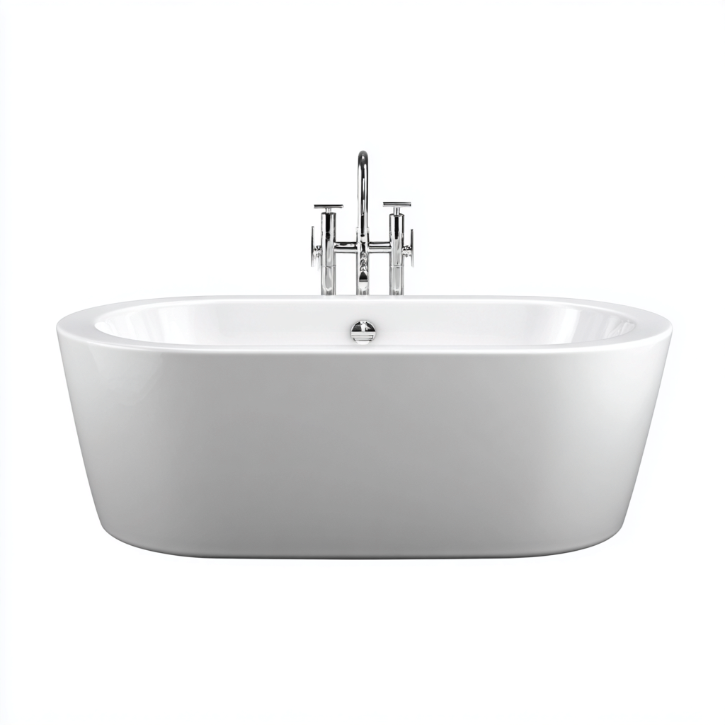 Baignoire Acrylique 170x80x60 cm - Blanc - Design moderne-Abodearo