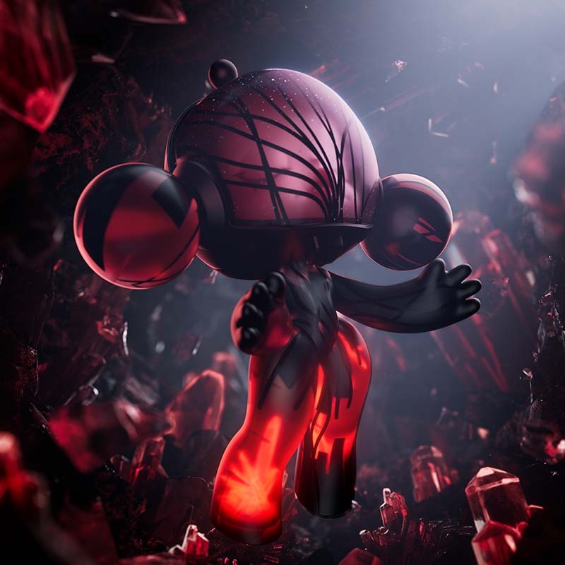 MEGA α SKULLPANDA 1000%  400% Red Crystal