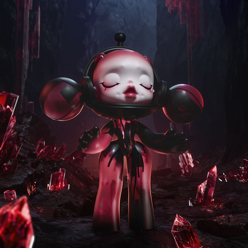 MEGA α SKULLPANDA 1000%  400% Red Crystal