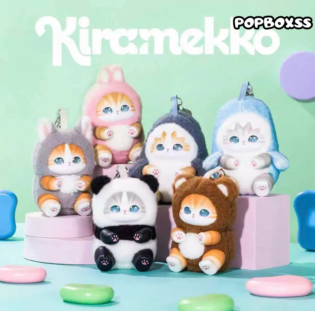 【Hot】Mofusand Kiramekko Fluffy Kittens Series Plush Blind Box